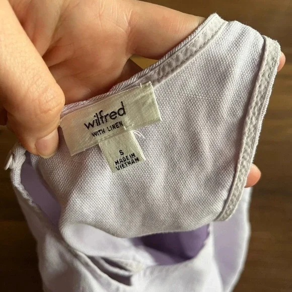 Wilfred Octave Blouse Cropped Linen/Lin Blend Sleeveless Blouse - Picture 7 of 9